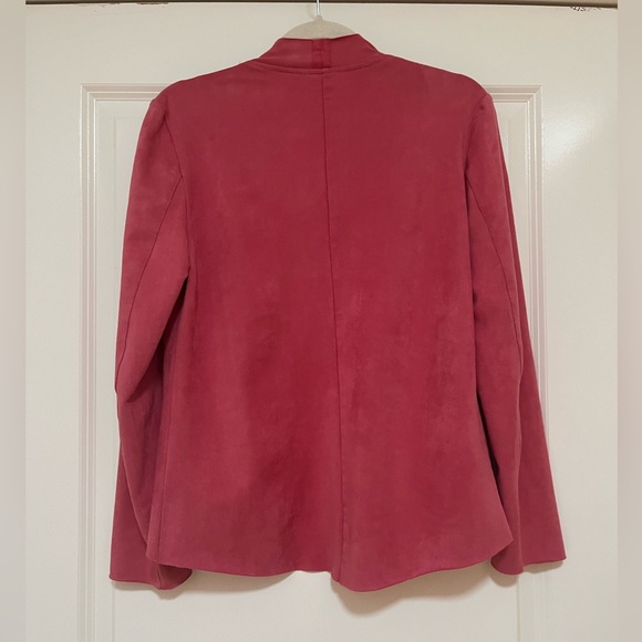 Ellie Kai Suede Hot Pink drape Jacket - Picture 3 of 5